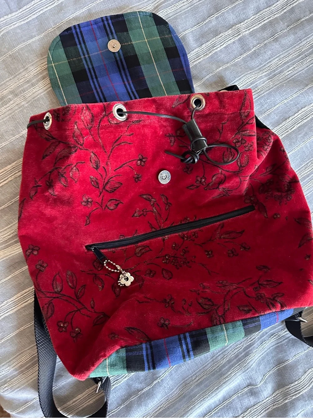 Nordic House Designs Red Velvet Bumblebee Backpack Bag